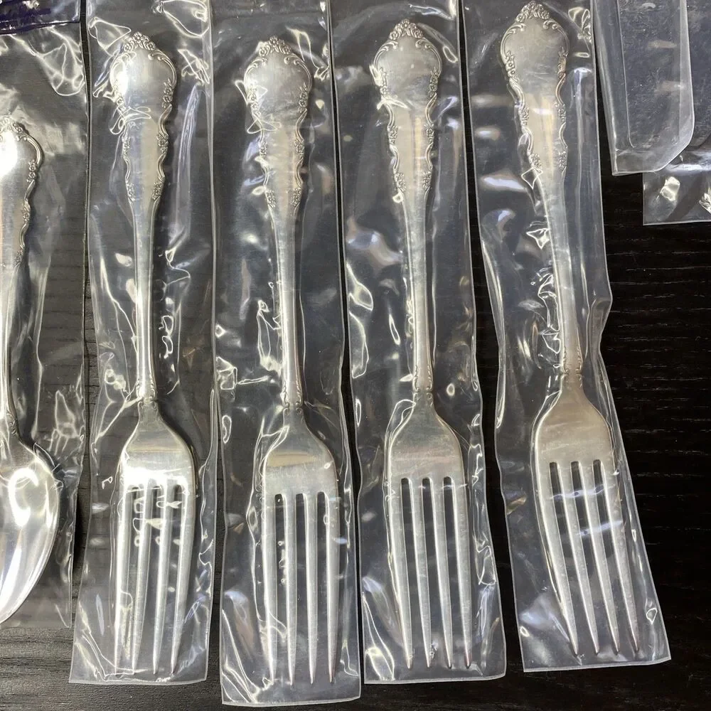Reed Barton Dresden Rose Silverware 4 Place Settings Of 5 Pcs Silverplated (20)